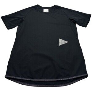 Men's And Wander Power Dry Jersey Raglan Short Sleeve Shirt Size Large Black